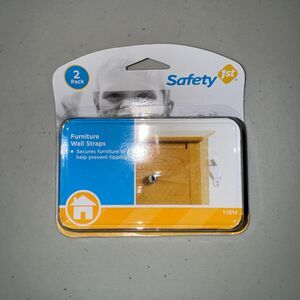 Safety 1st Furniture Wall Straps Baby Proof Home 2 Pack Child Safe Dresser Shelf
